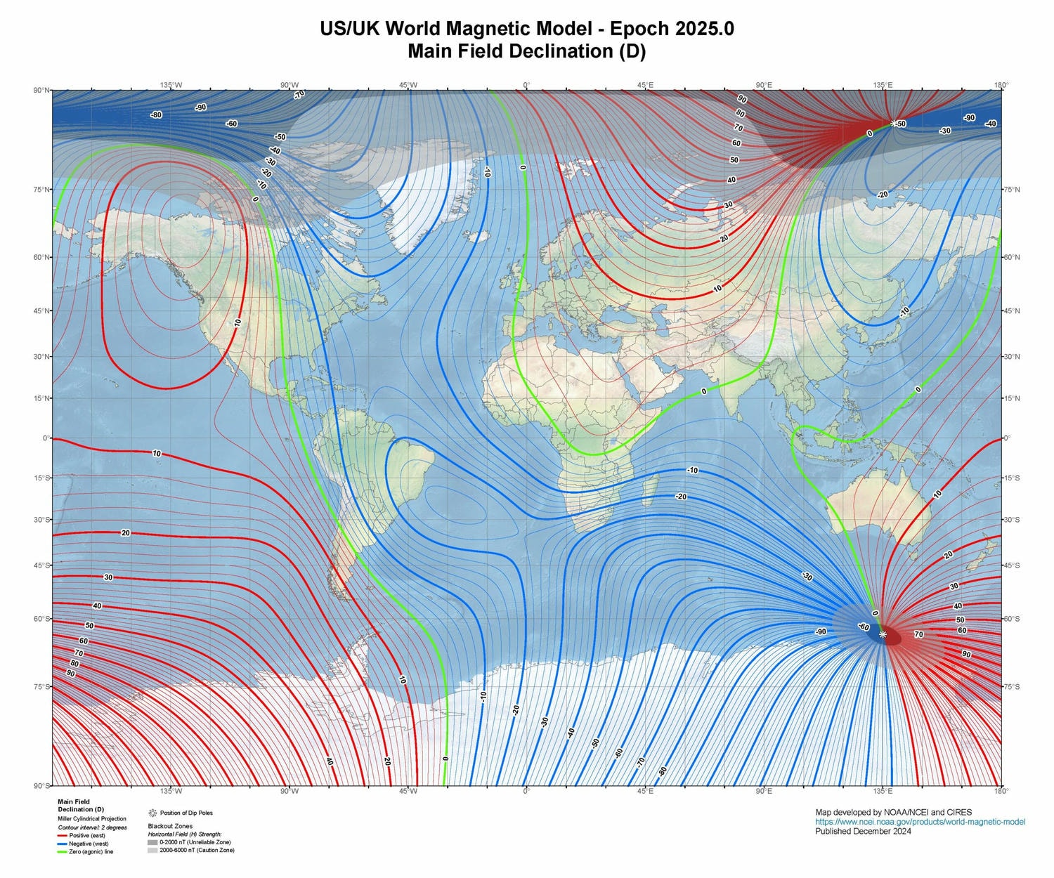 World magnetic model (2025wmm)